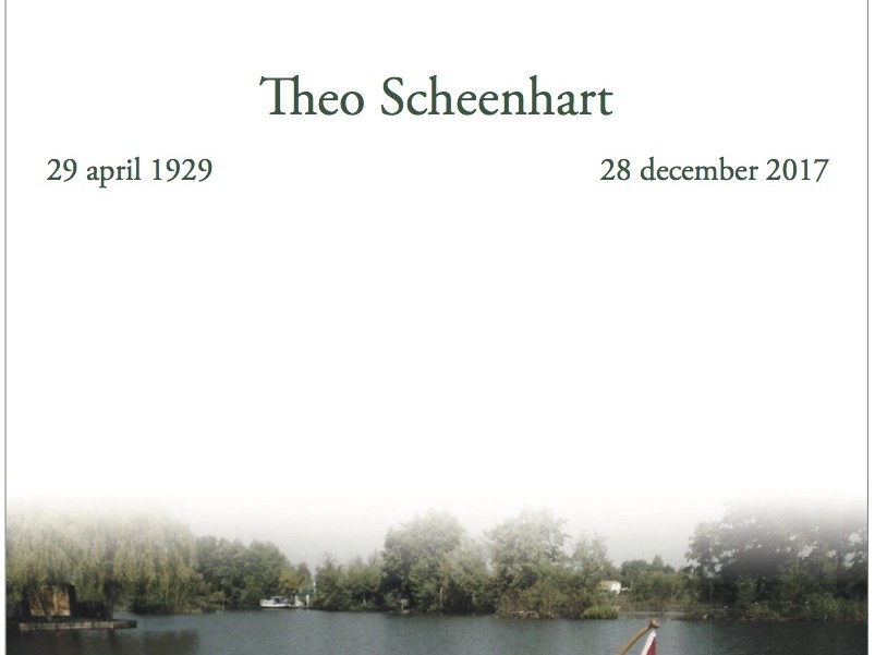 Overlijden Theo Scheenhart